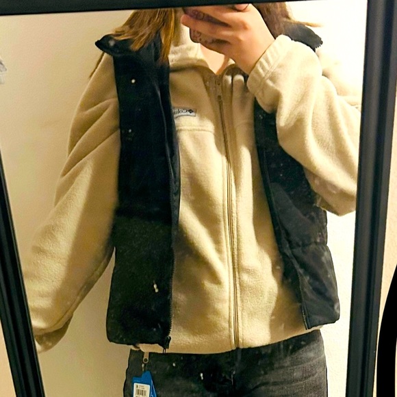 FOR SALE Creamy Beige Khaki Columbia Fleece Zip Up winter sweater New With Tags - Picture 2 of 6